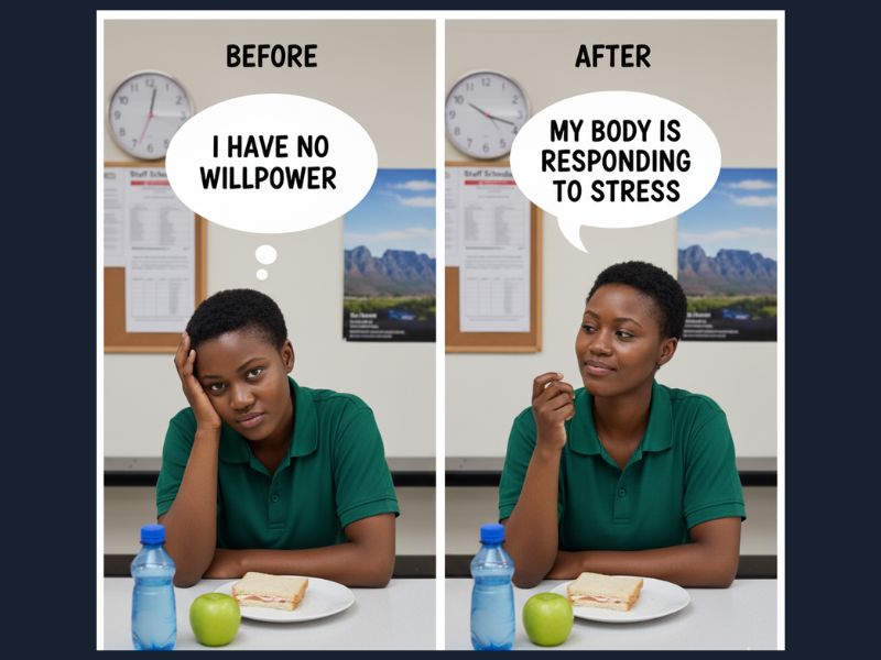 Understanding self sabotage with food as a stress response rather than a character flaw