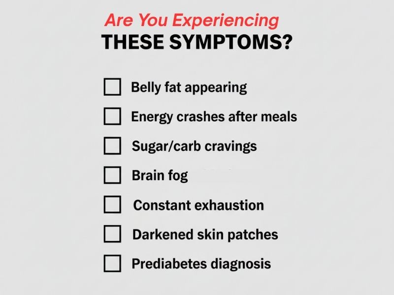 Seven warning signs of insulin resistance checklist