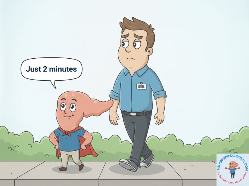 Person starting gentle walk around building parking lot