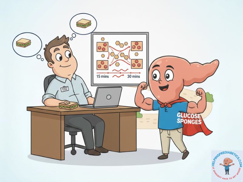 Muscle cells absorbing glucose during physical movement