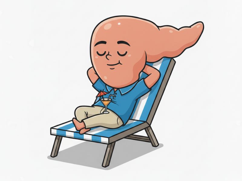 Pete resting on beach chair demonstrating recovery for insulin resistance