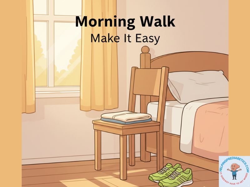 how to build good habits by making desired behaviors visible - shoes ready for morning walk