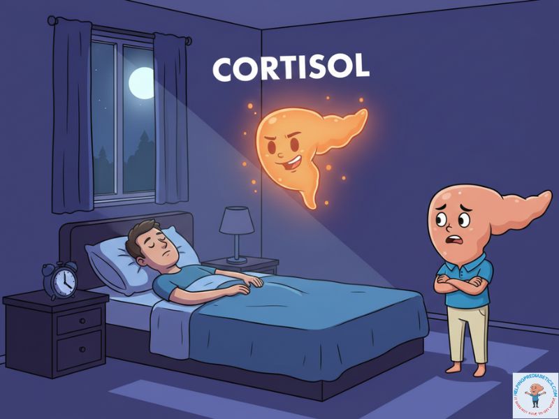 Does alcohol raise blood sugar at night — Pete the pancreas watching cortisol rise above sleeping Jan