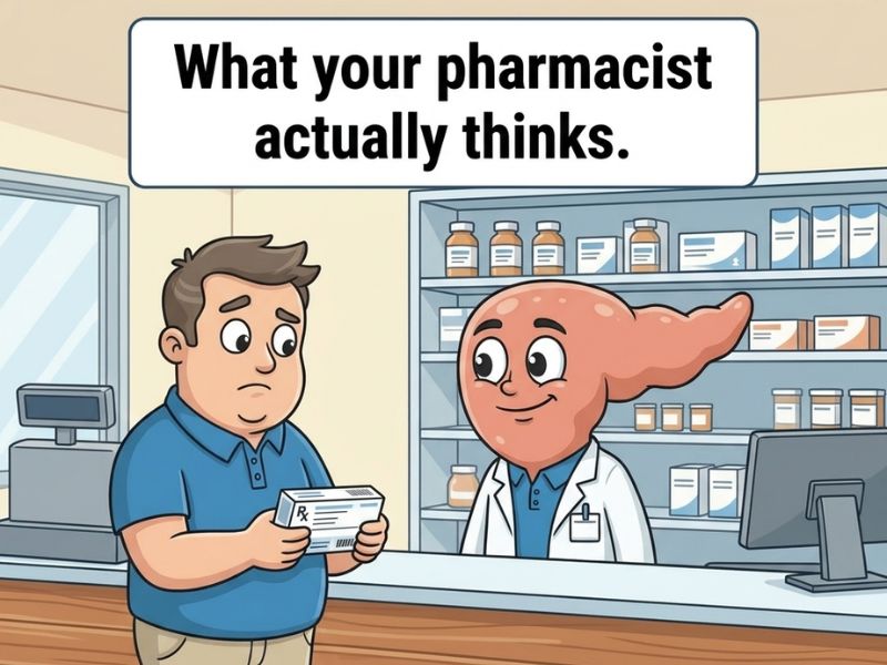 Pete the pharmacist cartoon holding a prescription box — Ozempic for prediabetes explained