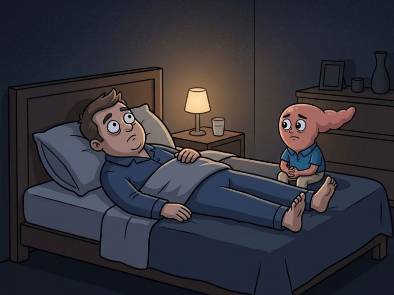 Does lack of sleep affect blood sugar levels — man lying awake at night with prediabetes