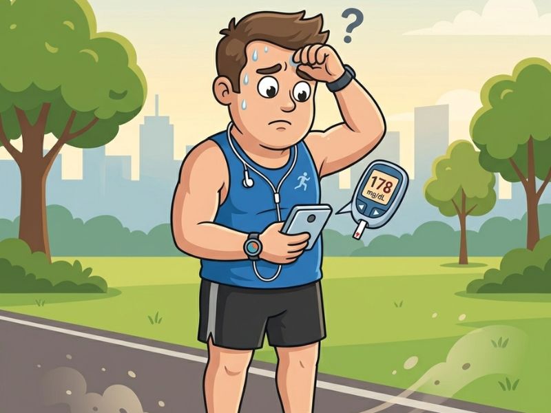 does exercise raise blood sugar — Jan confused by high reading after morning run with prediabetes