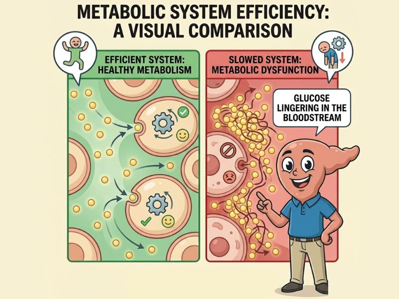 how hypothyroidism and blood glucose are connected through slowed glucose clearance