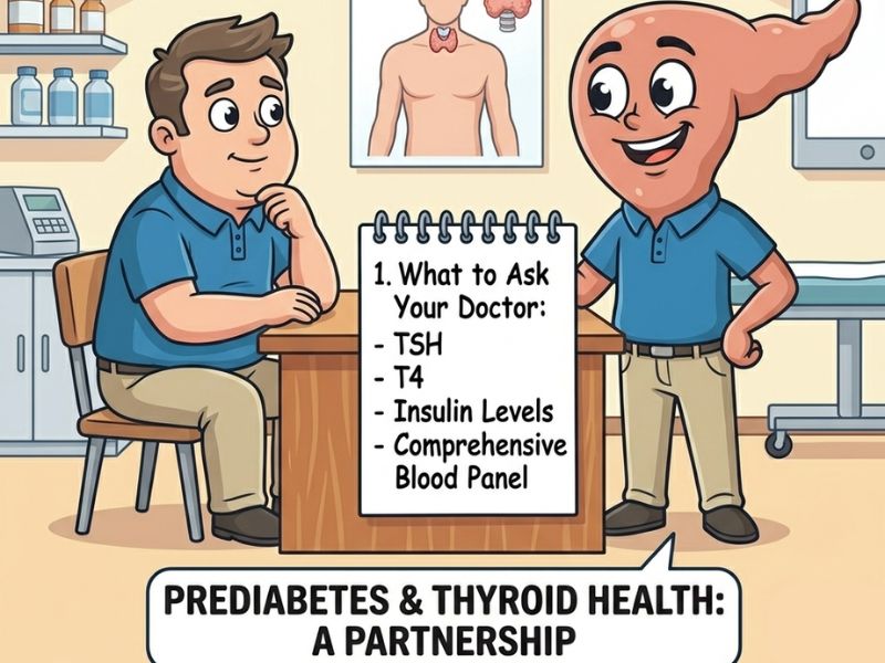 asking your doctor about TSH and free T4 tests for hypothyroidism and blood glucose