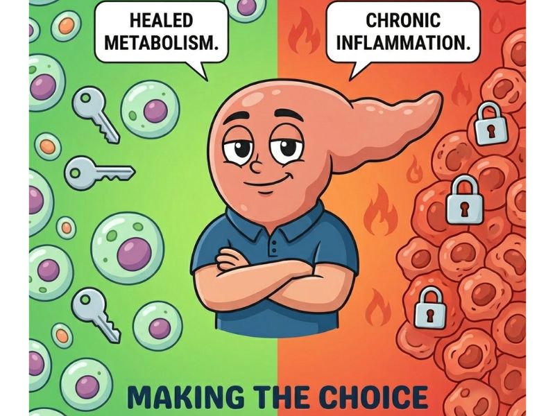 Pete the pancreaas explaining the link between inflammation and insulin resistance