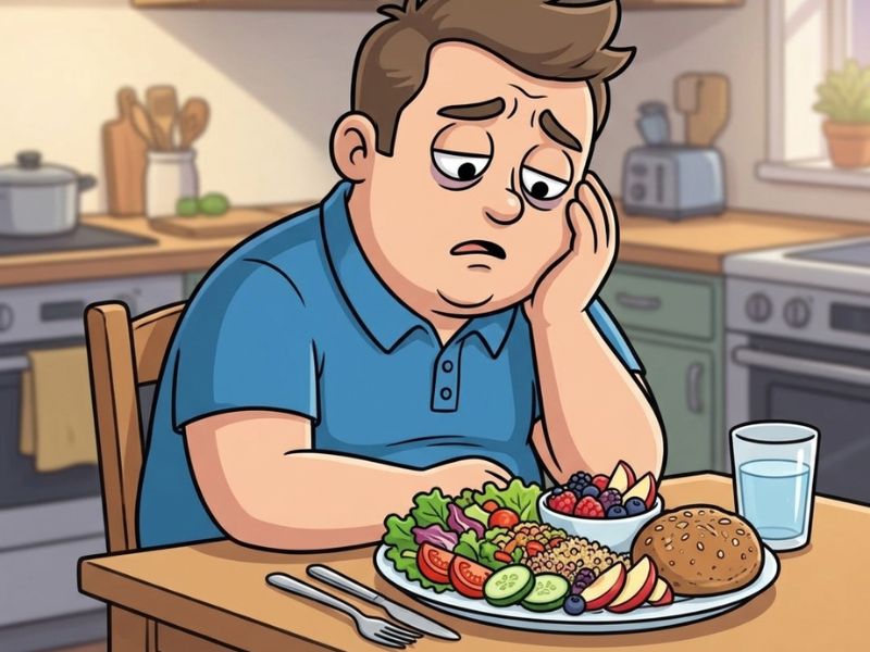 man eating well but blood sugar not improving due to inflammation and insulin resistance