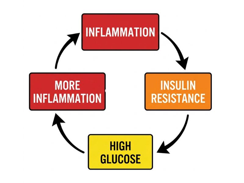 inflammation and insulin resistance hidden cycle diagram